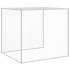 Gallinero con techo acero galvanizado gris claro 203x98x90