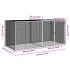 Gallinero con techo acero galvanizado gris claro 203x98x90