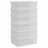 Cajas de almacenaje apilables 6 uds plástico 25