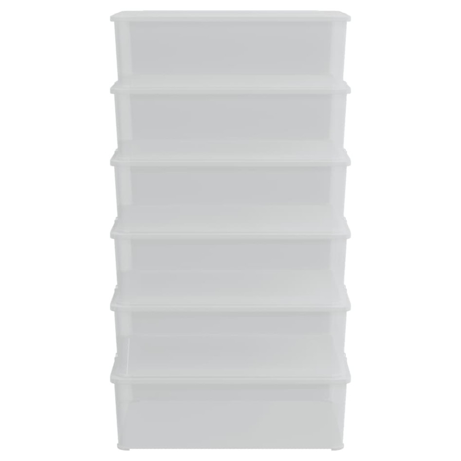 Cajas de almacenaje apilables 6 uds plástico 25