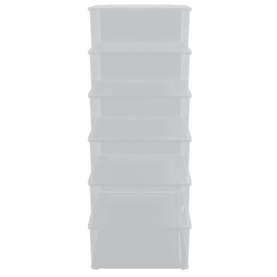 Cajas de almacenaje apilables 6 uds plástico 25