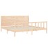 Estructura de cama sin colchón madera maciza de pino 200x200