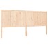 Estructura de cama con cabecero madera maciza 200x200