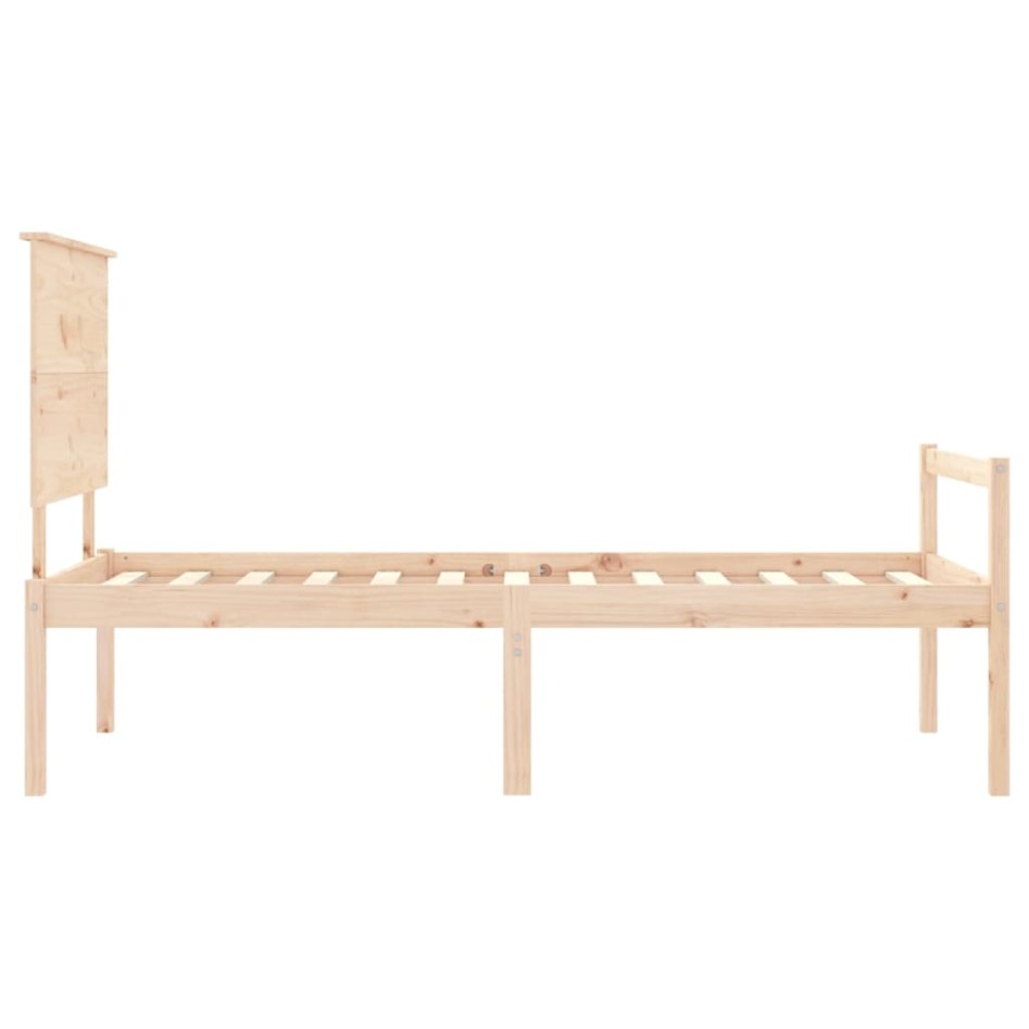 Cama para personas mayores con cabecero madera maciza