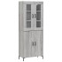 Aparador alto madera contrachapada gris sonoma 69,5x34x180