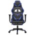 Silla gaming con reposapiés cuero sintético negro