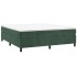 Cama box spring con colchón terciopelo verde oscuro 200x200