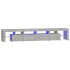 Mueble de TV con luces LED gris hormigón 230x36,5x40