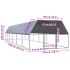 Jaula gallinero de exterior de acero galvanizado 3x12x2