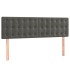 Cama box spring con colchón terciopelo gris oscuro 140x190