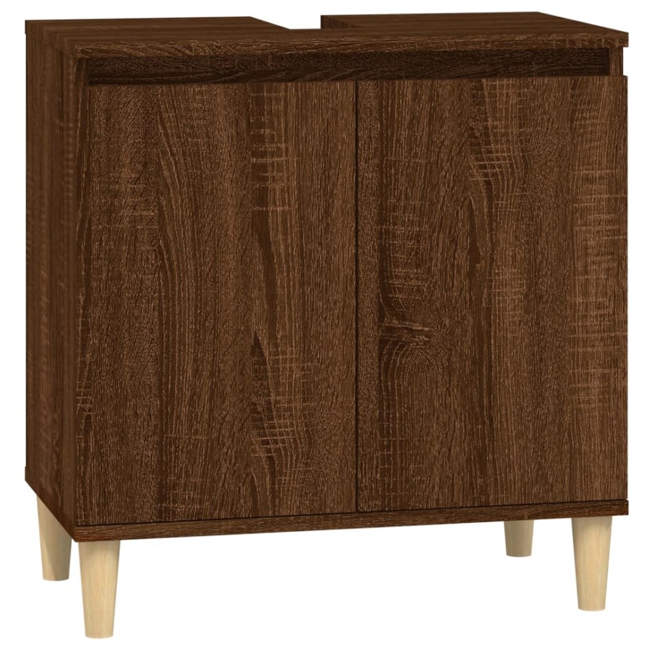 Set de muebles baño 3 pzas madera contrachapada roble