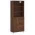 Aparador alto madera contrachapada marrón roble 69,5x34x180