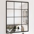 Espejos de pared 3 uds metal negro 80x60