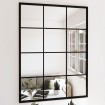 Espejos de pared 3 uds metal negro 80x60 cm