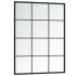 Espejos de pared 3 uds metal negro 80x60