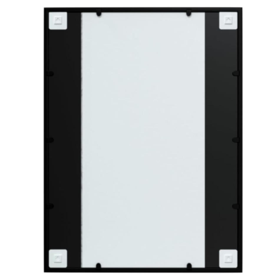 Espejos de pared 3 uds metal negro 80x60