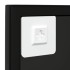 Espejos de pared 3 uds metal negro 80x60