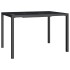 Juego de comedor de jardín 5 piezas acero gris