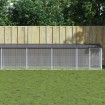 Gallinero con techo acero galvanizado antracita 803x98x90 cm