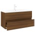 Mueble de baño con lavabo madera contrachapada marrón