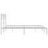 Estructura cama sin colchón con cabecero metal blanco