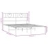Estructura cama sin colchón con cabecero metal blanco