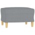 Sillón con taburete tela gris claro 60