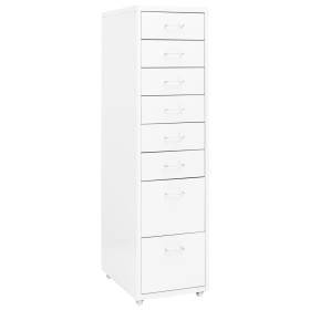 Armario archivador móvil metal blanco 28x41x109