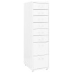 Armario archivador móvil metal blanco 28x41x109 cm