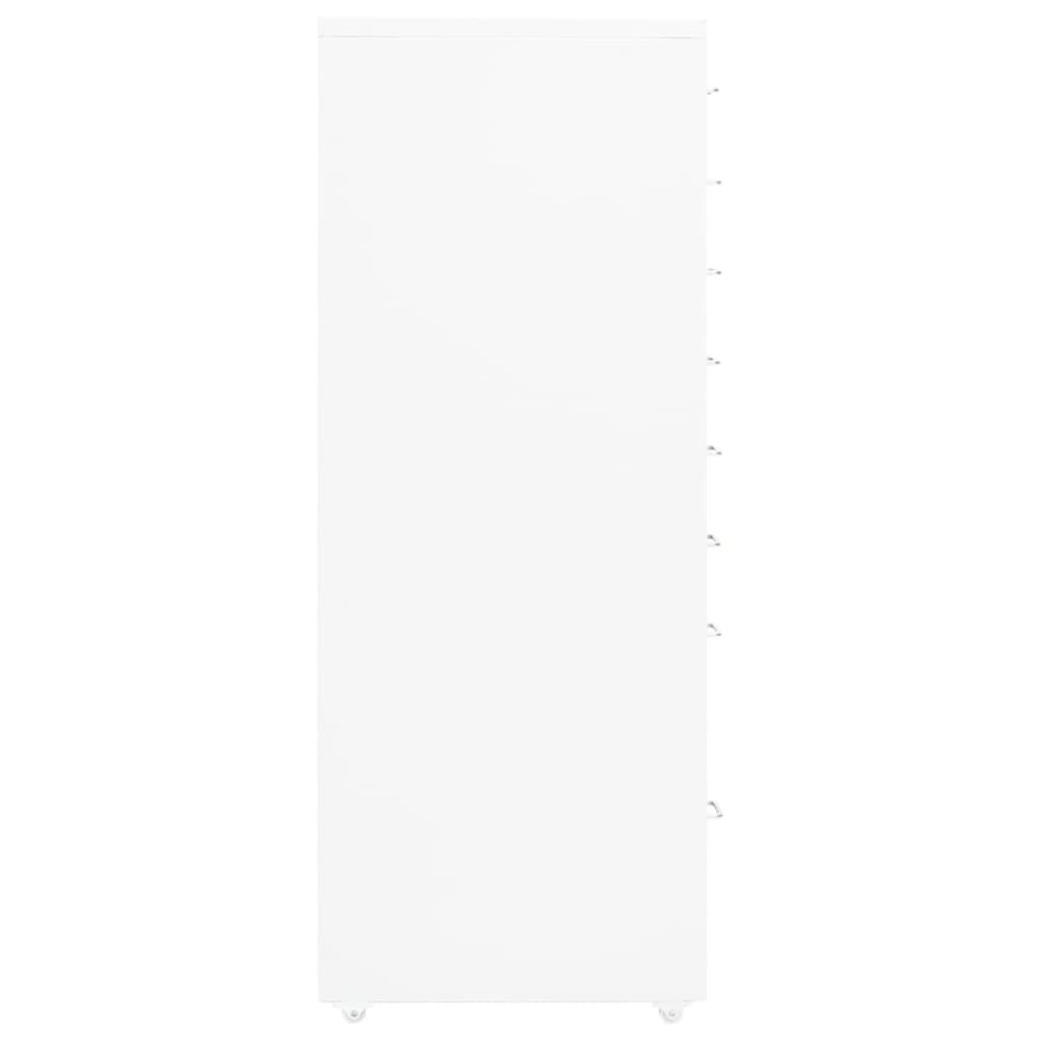 Armario archivador móvil metal blanco 28x41x109