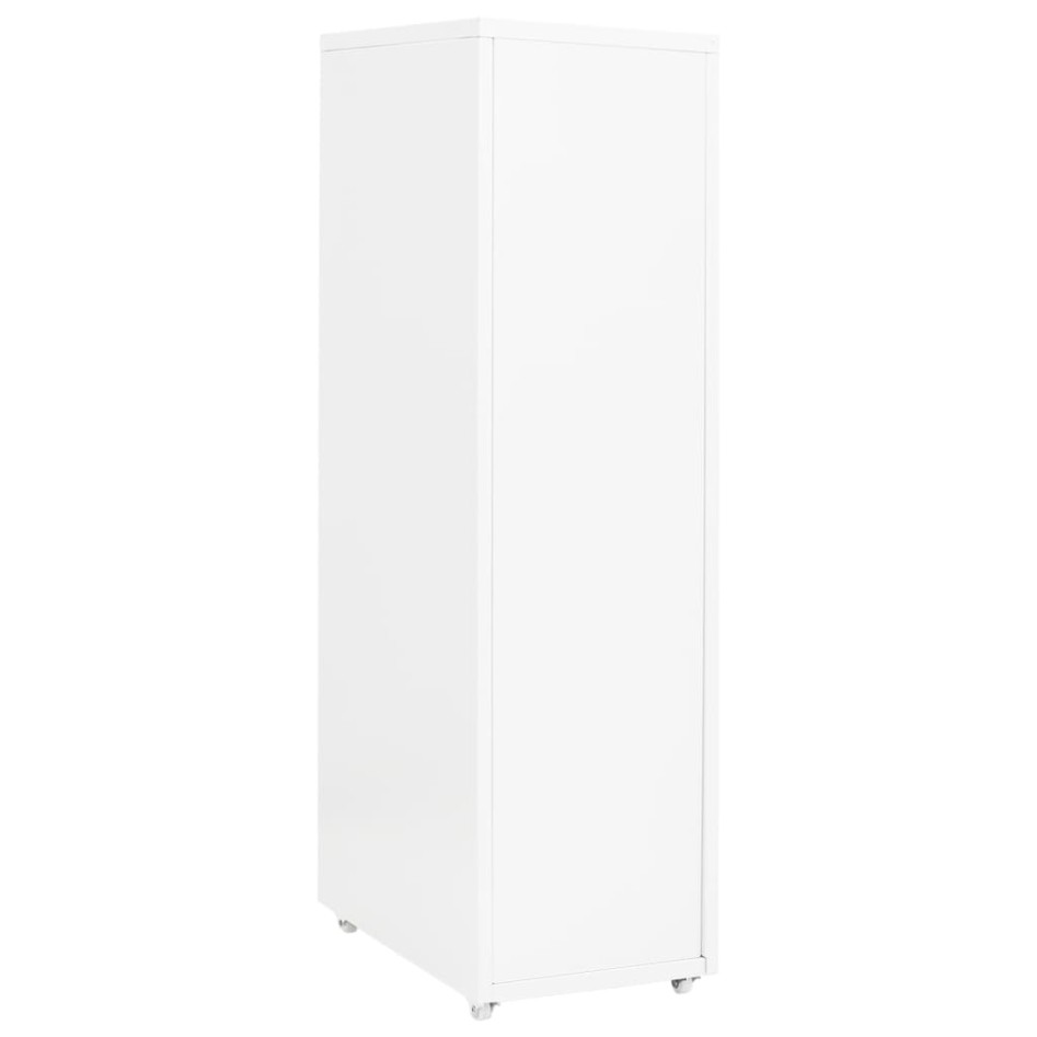 Armario archivador móvil metal blanco 28x41x109