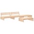 Juego de muebles de jardín 4 piezas y cojines madera