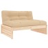 Juego de muebles de jardín 4 piezas y cojines madera