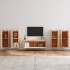 Muebles para TV 5 piezas madera maciza de