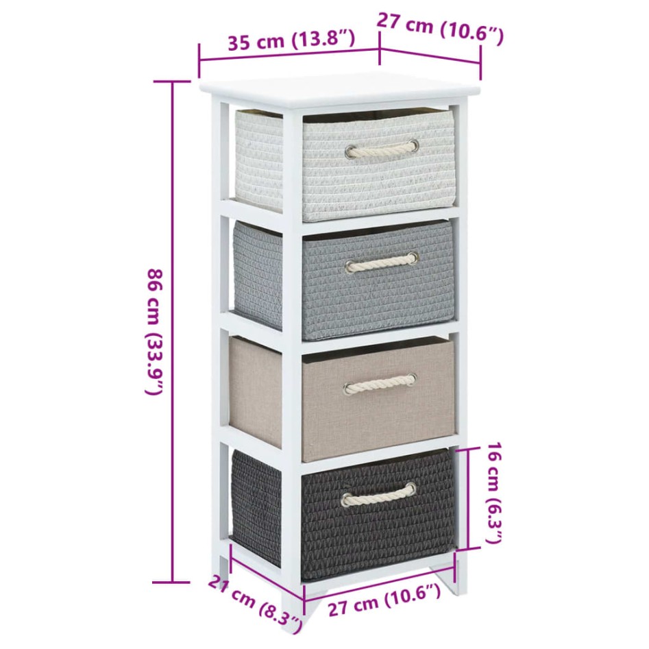 Mueble de almacenaje con 4 cajones