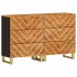 Armario auxiliar 2 uds madera mango marrón negro