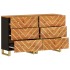 Armario auxiliar 2 uds madera mango marrón negro