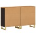 Armario auxiliar 2 uds madera mango marrón negro