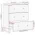 Armario auxiliar 2 uds madera mango marrón negro