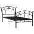 Estructura de cama sin colchón metal negro 90x200