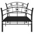 Estructura de cama sin colchón metal negro 90x200