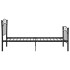 Estructura de cama sin colchón metal negro 90x200