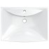 Lavabo de cerámica rectangular con orificio de grifo y
