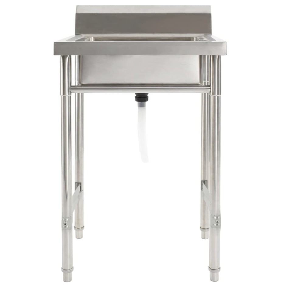 Fregadero de cocina con un seno acero