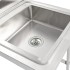 Fregadero de cocina con un seno acero