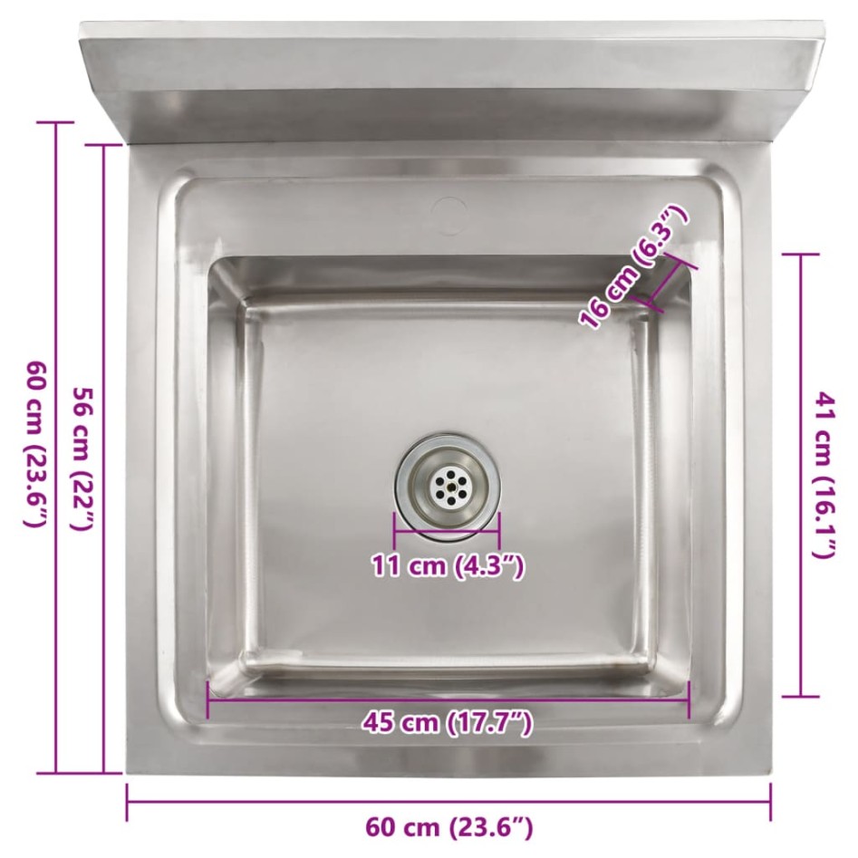 Fregadero de cocina con un seno acero