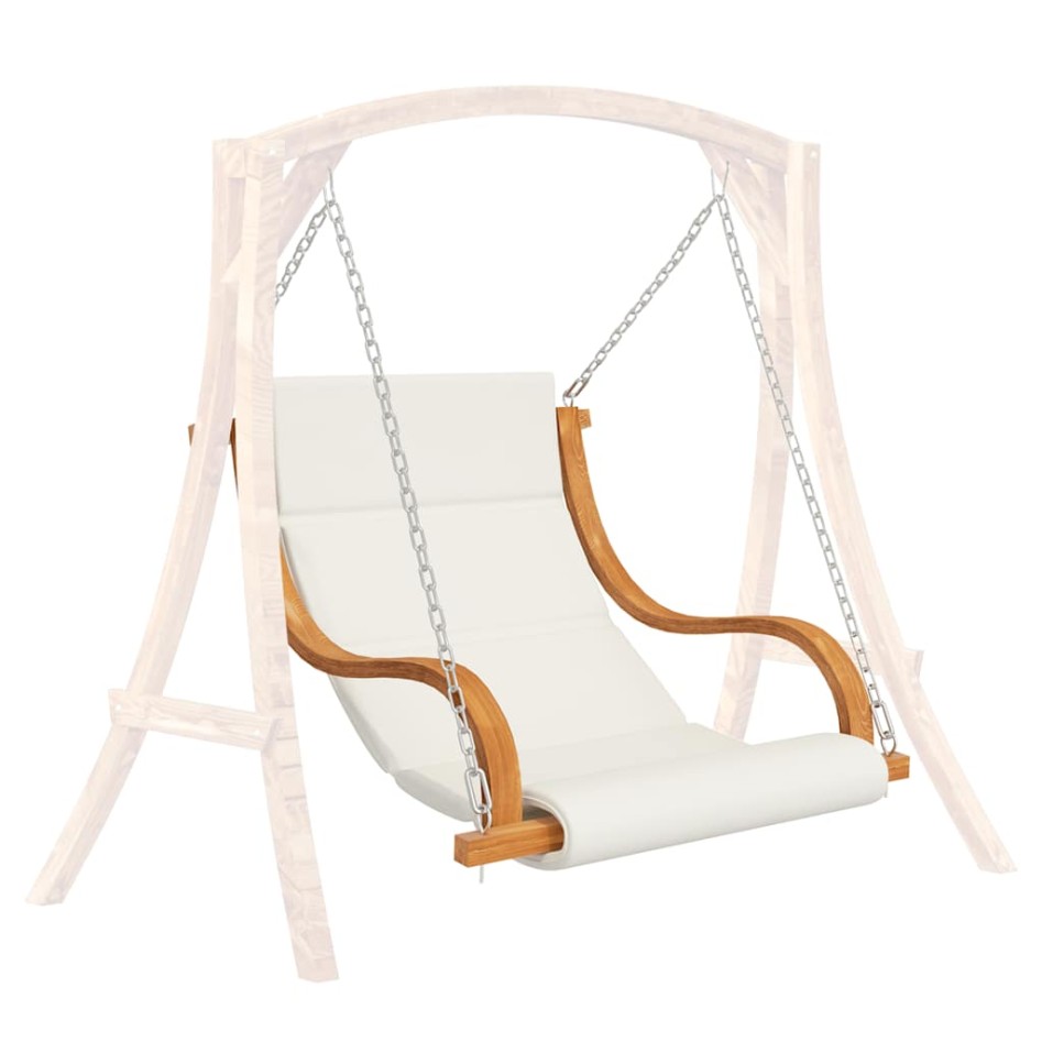 Silla columpio sin estructura con cojín madera