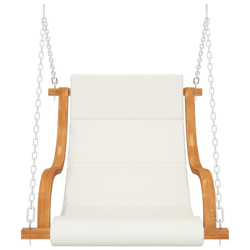 Silla columpio sin estructura con cojín madera