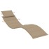 Tumbonas 2 unidades con mesa y cojines madera maciza de