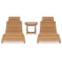 Mesa y sillas plegables para balcón 3 pzas madera maciza